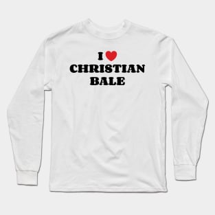I Heart Christian Bale v2 Long Sleeve T-Shirt